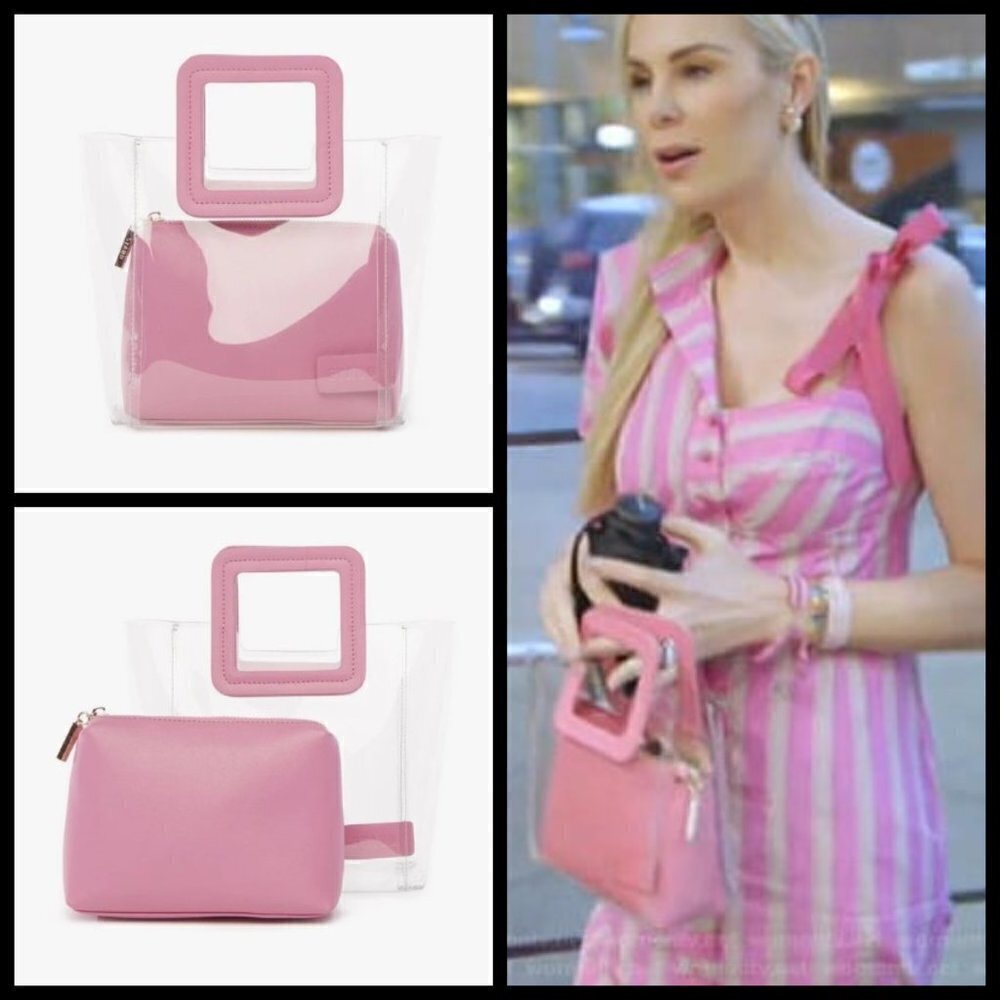 💕STAUD💕 Mini Shirley Tote Bag ~ Clear Pink NWT